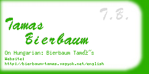 tamas bierbaum business card